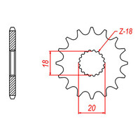 MTX 426 Steel Front Sprocket #428