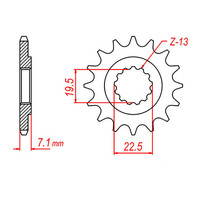 MTX 434 Steel Front Sprocket #520