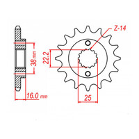 MTX 736 Steel Front Sprocket #520