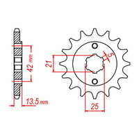 MTX 725 Steel Front Sprocket #530 (15T) (10-725-15)