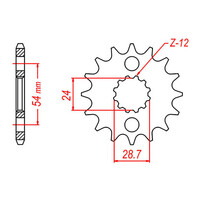 MTX 517 Steel Front Sprocket #530