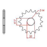 MTX 558 Steel Front Sprocket #428