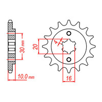 MTX 711 Steel Front Sprocket #520 (14T) (10-711-14)