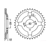 MTX 1925 Steel Rear Sprocket #428