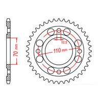 MTX 246 Steel Rear Sprocket #530