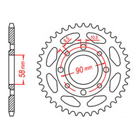 MTX 269 Steel Rear Sprocket #428