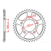 MTX 702 Steel Rear Sprocket #525