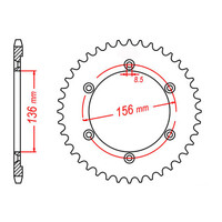 MTX 1791 Steel Rear Sprocket #525