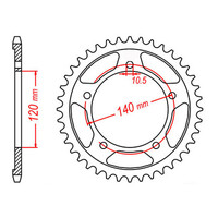 MTX 1792 Steel Rear Sprocket #525