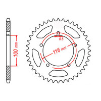 MTX 464 Steel Rear Sprocket #420