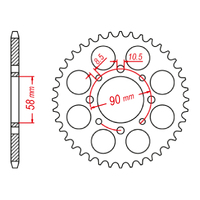 MTX 273 Steel Rear Sprocket #520