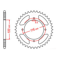 MTX 461 Steel Rear Sprocket #420