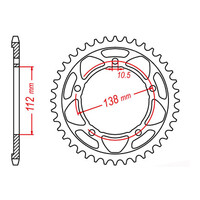 MTX 1877 Steel Rear Sprocket #525 (41T) (11-1877-41)