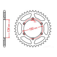 MTX 460 Steel Rear Sprocket #520