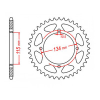 MTX 718 Steel Rear Sprocket #530 (48T) (11-718-48)