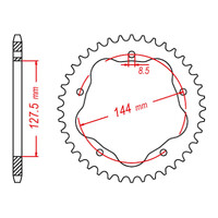 MTX 751 Steel Rear Sprocket #520 (36T) (11-751-36)