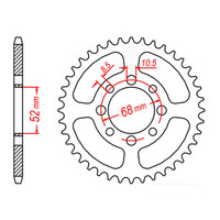 MTX 801 Steel Rear Sprocket #420