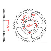 MTX 802 Steel Rear Sprocket #428