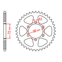 MTX 820 Steel Rear Sprocket #520