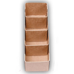 LINK - PARTS BOX H/DUTY CARDBOARD 12x4x4 4 COMPARTMENTS - Shark Leathers
