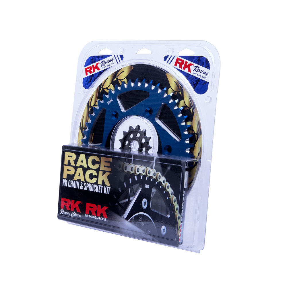 RK Chains - PRO PACK - RK CHAIN & SPR KIT GOLD+BLUE 13/50 YZ250F 01-25 - Shark Leathers