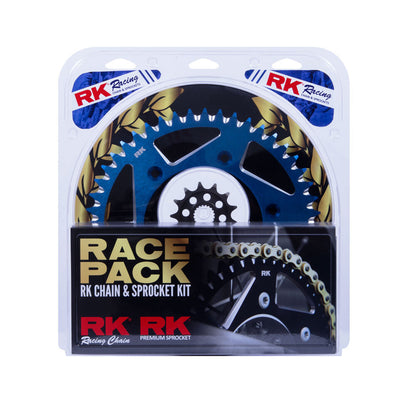 RK Chains - PRO PACK - RK CHAIN & SPR KIT GOLD+BLUE 13/50 YZ250F 01-25 - Shark Leathers