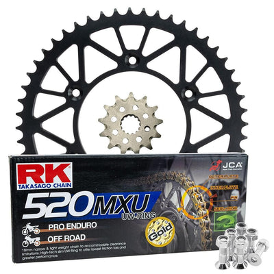 PRO PACK - RK CHAIN & SPROCKET KIT GOLD+BLACK 13/51 YZ250F 01-26