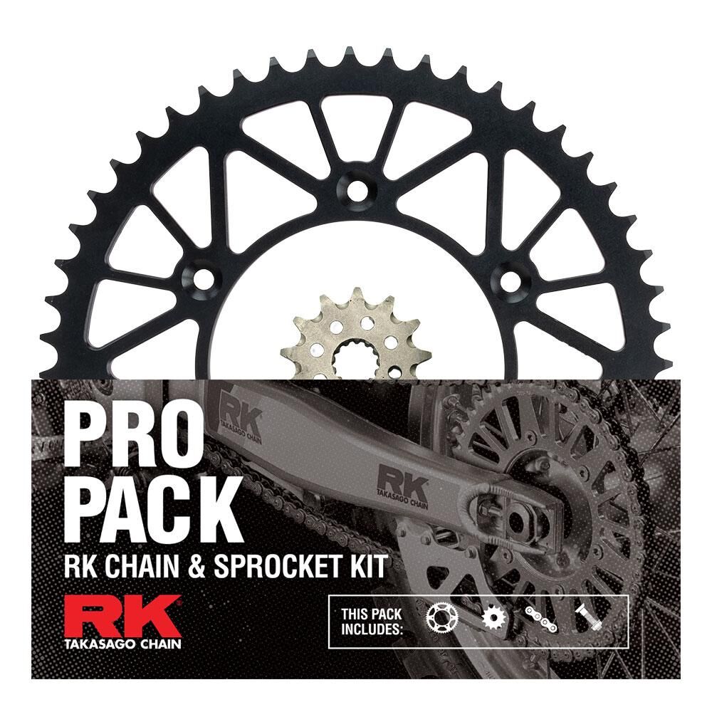PRO PACK - RK CHAIN & SPROCKET KIT GOLD+BLACK 13/51 YZ250F 01-26