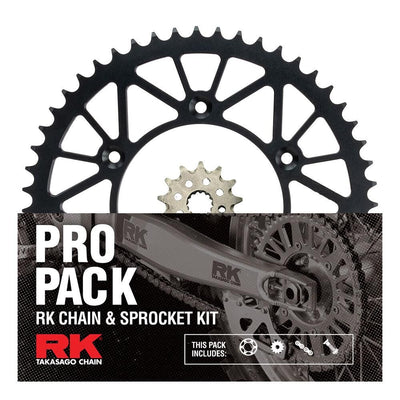 PRO PACK - RK CHAIN & SPROCKET KIT GOLD+BLACK 13/51 YZ250F 01-26