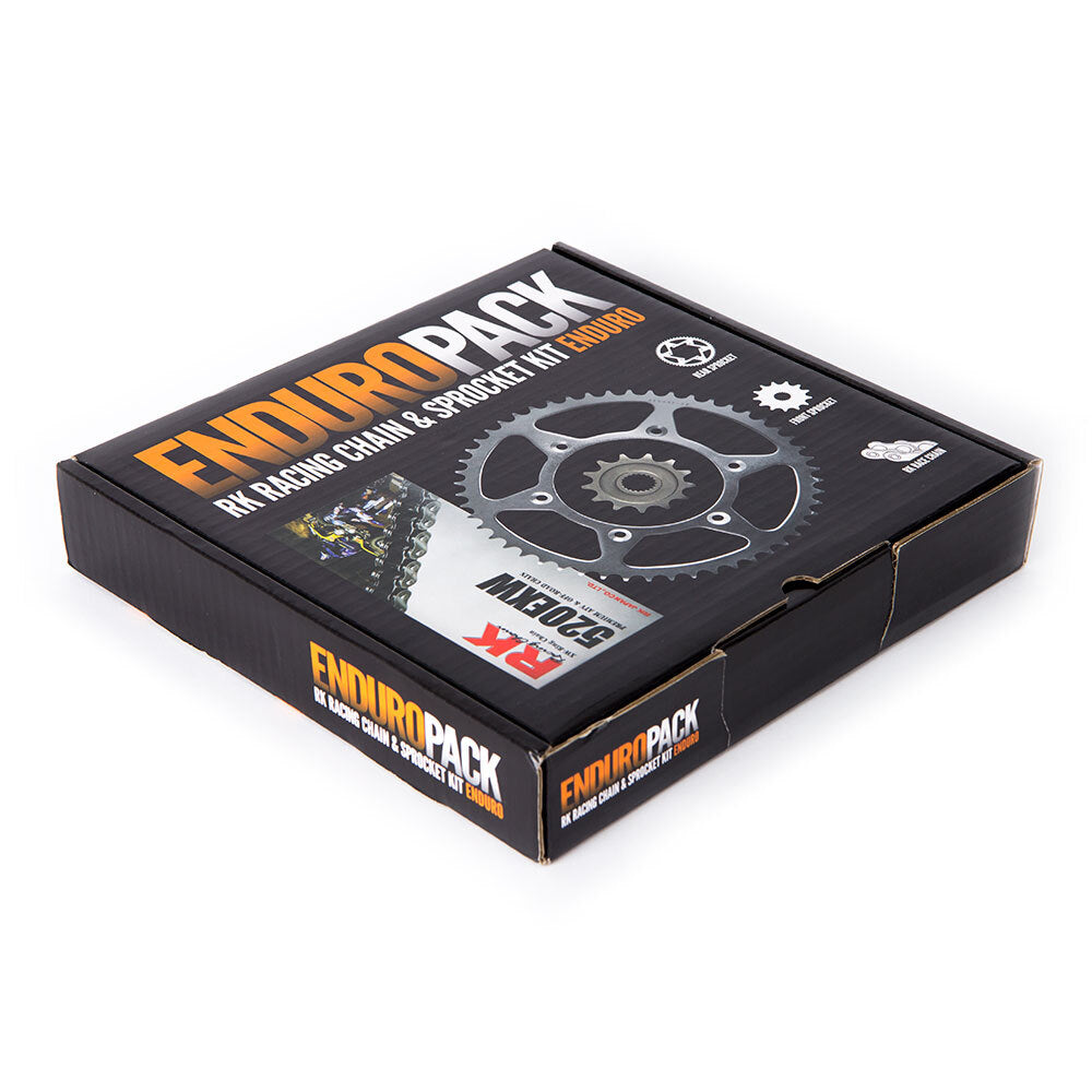 RK Chains - ENDURO PACK - RK CHAIN & SPR KIT - STEEL - 13/52 KTM / HUSQ - Shark Leathers