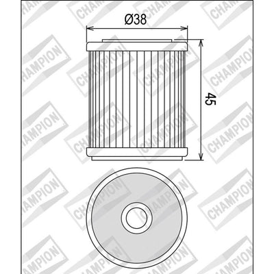 CHAMPION OIL FILTER ELEMENT - COF042 (142)