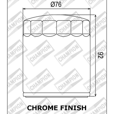 CHAMPION OIL FILTER ELEMENT - COF070C (170) [Chrome]