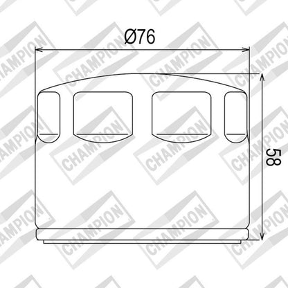 Champion - OIL FILTER CHAMPION - COF465 (565) - Shark Leathers