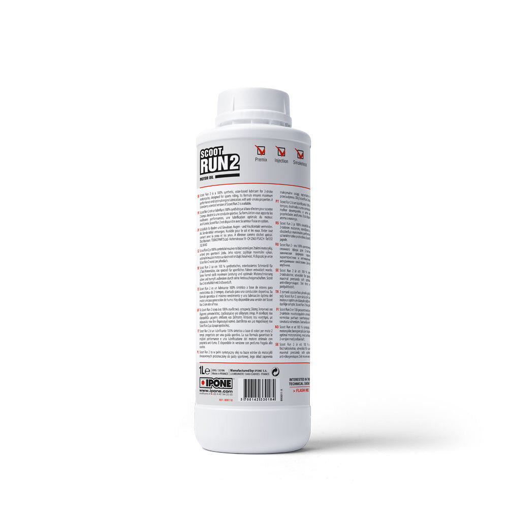 IPONE - IPONE SCOOT RUN 2 STRAWBERRY 1L ( 800118 ) CTN15 - Shark Leathers