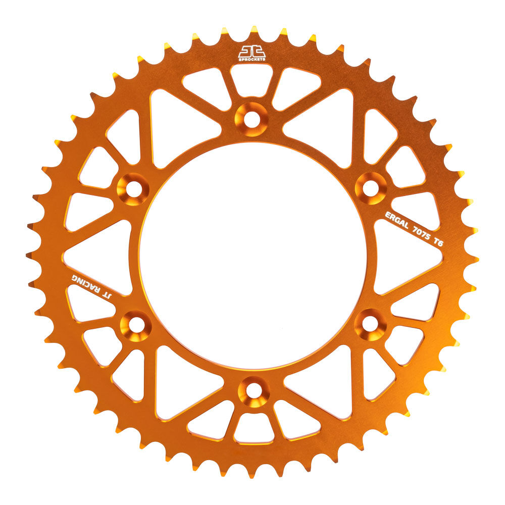 JT ALLOY RACELITE SPROCKET - 49T 520P - ORANGE JT Alloy
