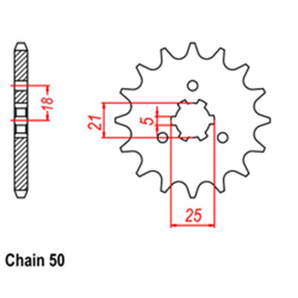 FRONT SPROCKET - STEEL 17T 530P LINK