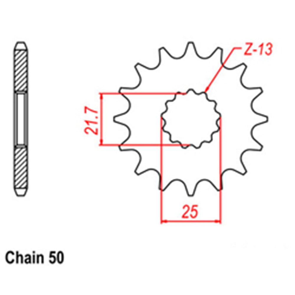 LINK - FRONT SPROCKET - STEEL 18T 530P (Not D/D) - Shark Leathers
