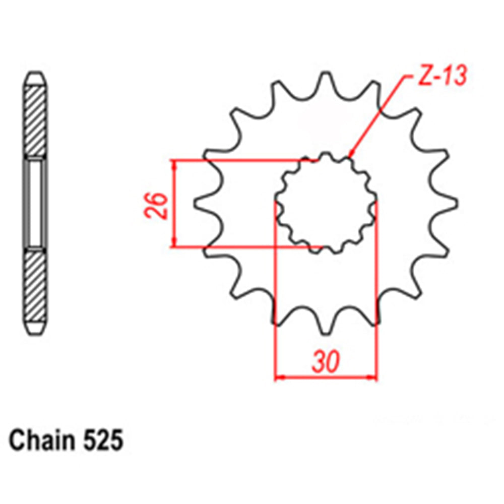 LINK - FRONT SPROCKET - STEEL 18T 525P - Shark Leathers