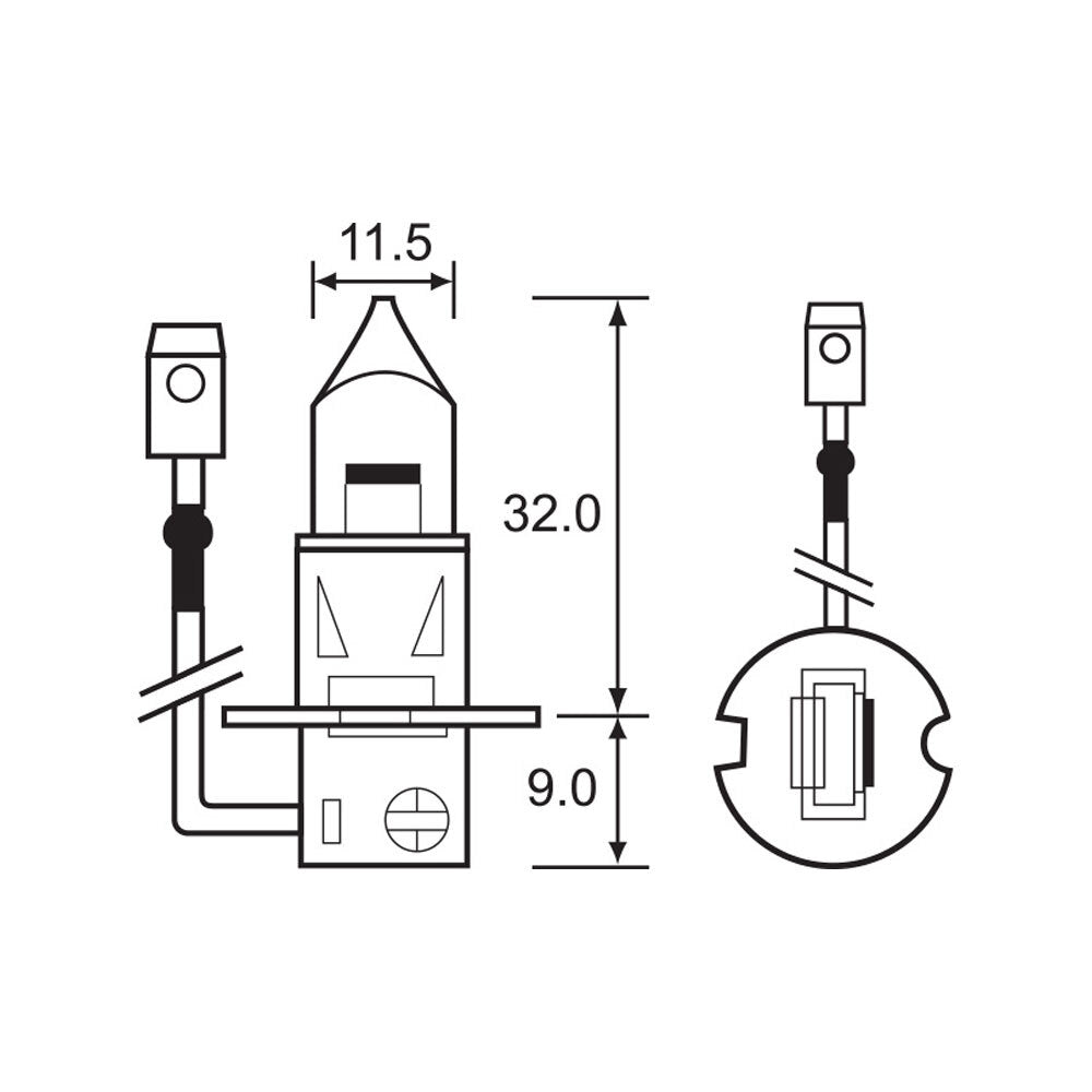 LINK - BULB - HALOGEN 12V 55W - H3 - PK22S - Shark Leathers