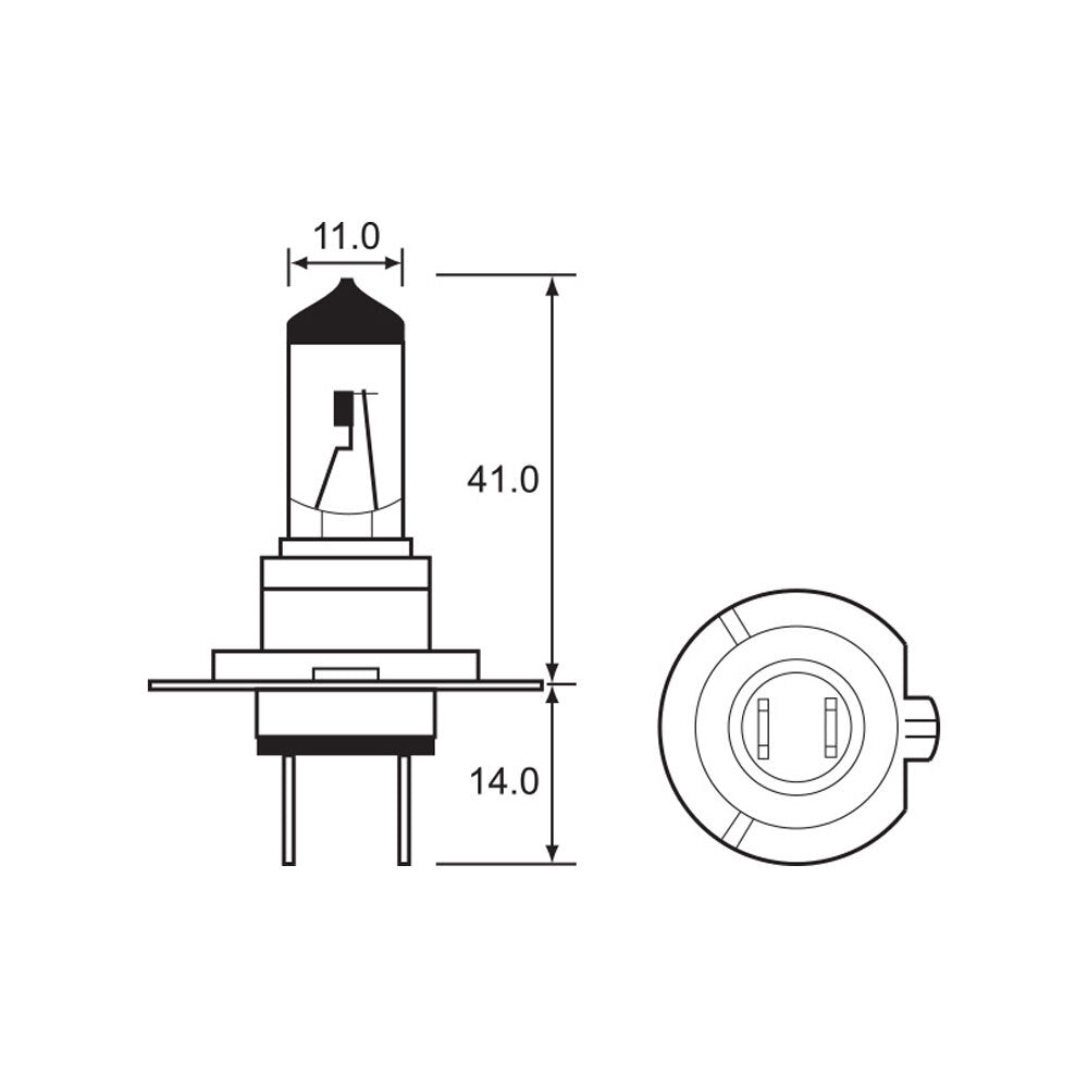 LINK - BULB - HALOGEN 12V 55W - H7 - PX26D - Shark Leathers