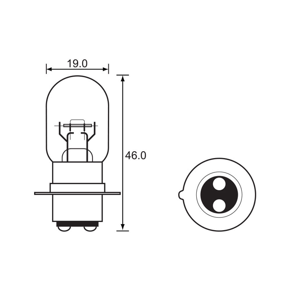 LINK - BULB - HEADLIGHT 12V 25/25W -PX15D - A2746 (min 10 buy) - Shark Leathers