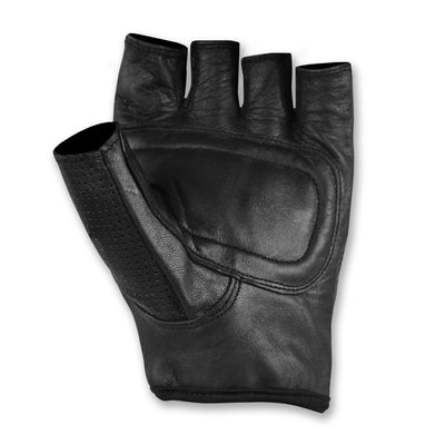 Shark Fingerless Leather Gloves, Detail | Shark Leathers