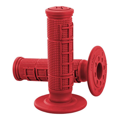 ARIETE GRIPS - UNITY HALF WAFFLE - MX - ASP COMPOUND - RED - 115mm Closed End