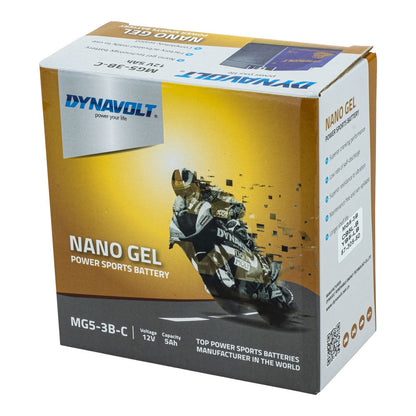 Dynavolt Batteries - DYNAVOLT, N-GEL: MG5-3B-C [5AH CA150] CTN9? (DG8 - UN2800) - Shark Leathers