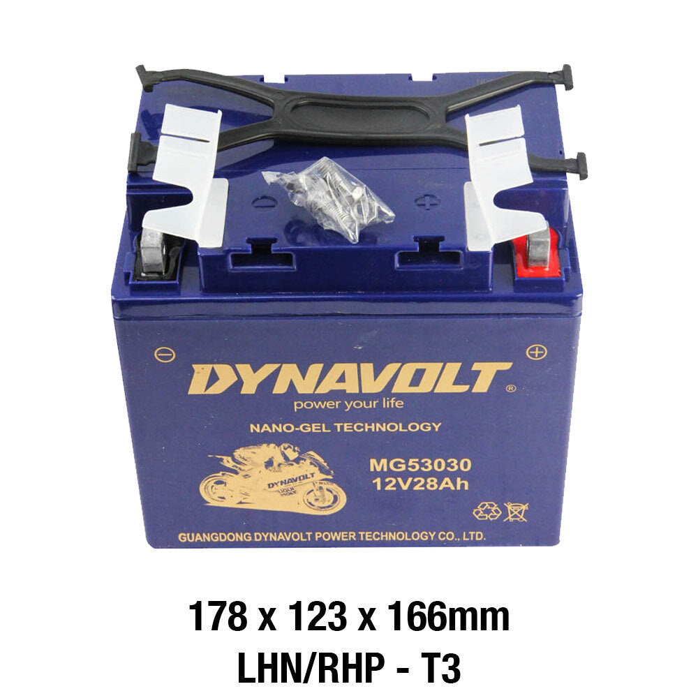 Dynavolt Batteries - DYNAVOLT, N-GEL: MG53030 [28AH CA490] CTN2 (DG8 - UN2800) - Shark Leathers