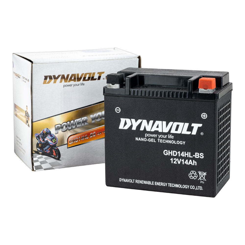 Dynavolt Batteries - DYNAVOLT, N-GEL: GHD14HL-BS [14AH CA 315] CTN4 (DG8 - UN2800) - Shark Leathers