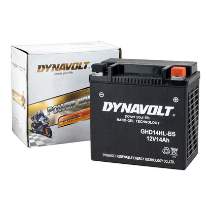 Dynavolt Batteries - DYNAVOLT, N-GEL: GHD14HL-BS [14AH CA 315] CTN4 (DG8 - UN2800) - Shark Leathers