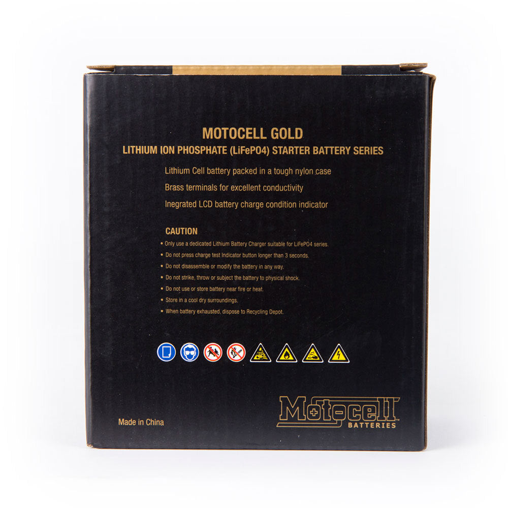 Motocell Batteries - MOTOCELL LITHIUM GOLD - MLG7L 24WH CN8 (DG9.2 - UN3480) - Shark Leathers