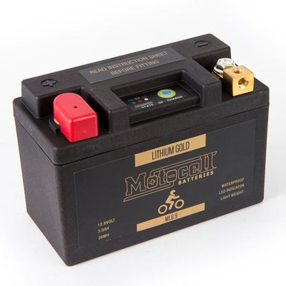 Motocell Batteries - MOTOCELL LITHIUM GOLD - MLG9 36WH CN8 (DG9.2 - UN3480) - Shark Leathers