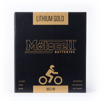 Motocell Batteries - MOTOCELL LITHIUM GOLD - MLG14B 48WH CN8 (DG9.2 - UN3480) - Shark Leathers